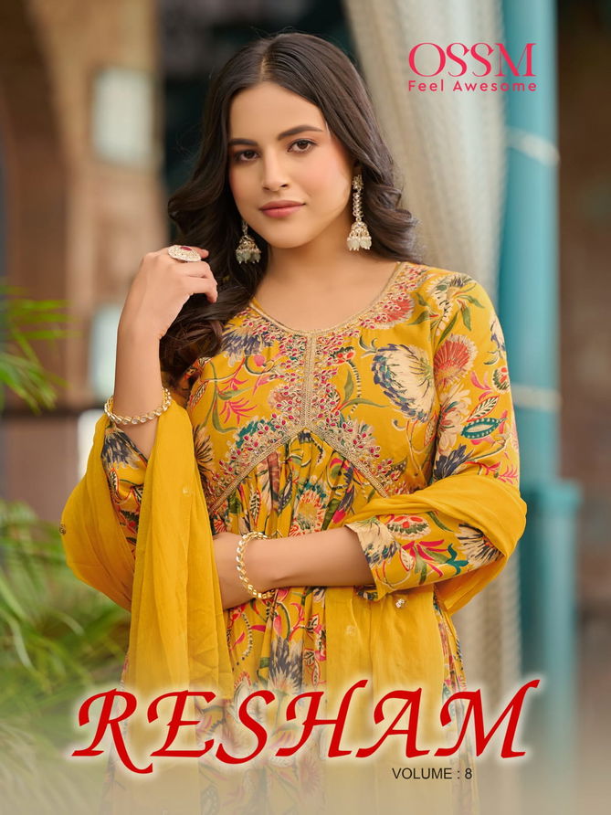 Resham vol 8 By Ossm Alia Cut Readymade Suits Catalog